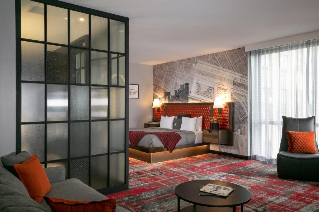 Eclectic rock-and-roll luxury guest room at Bobby Hotel Nashville