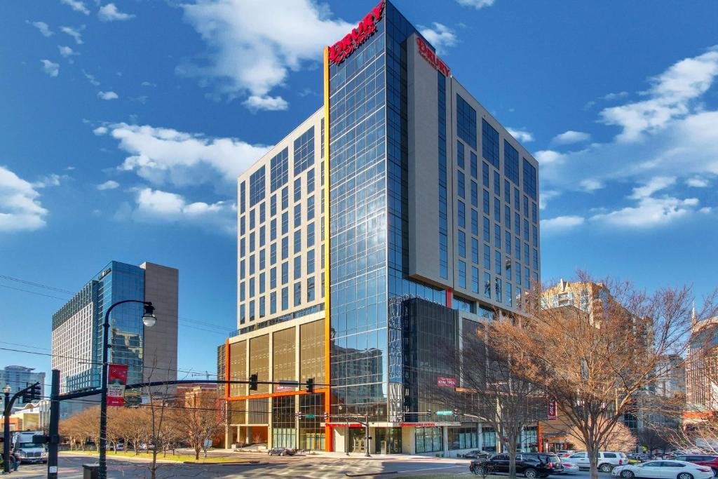 Indoor-outdoor rooftop pool and terrace at Drury Plaza Hotel Nashville Downtown